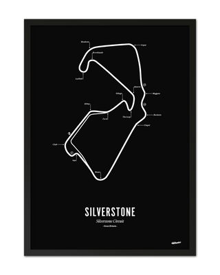 Silverstone F1 Circuit Print - Black