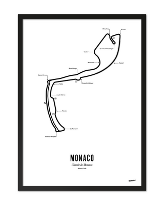 Monaco F1 Circuit Print - White