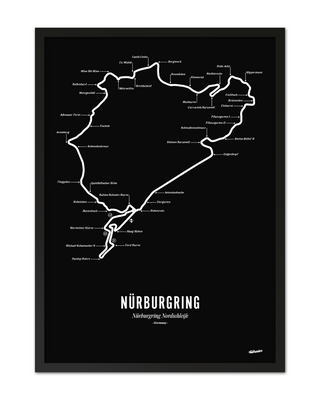 Nordschleife Circuit Print - Black