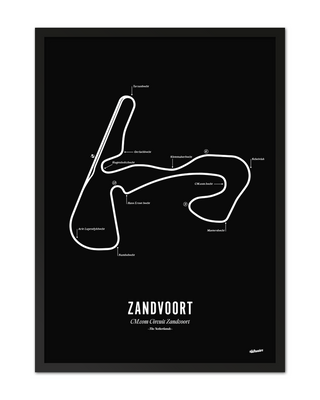 Zandvoort F1 Circuit Print - Black